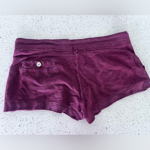 Free People Women's Purple Burgundy Casual Shorts Womens Size 10 - Picture 3 of 3